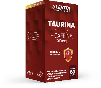 TAURINA 1000MG + CAFEÍNA 200MG C/60 CAPS | LEVITA VITAMINAS E SUPLEMENTOS